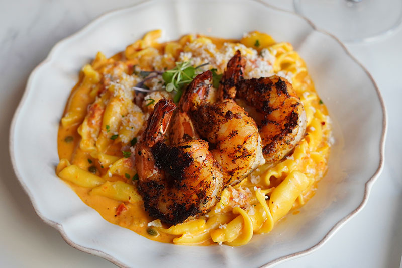 house secco pasta shrimp